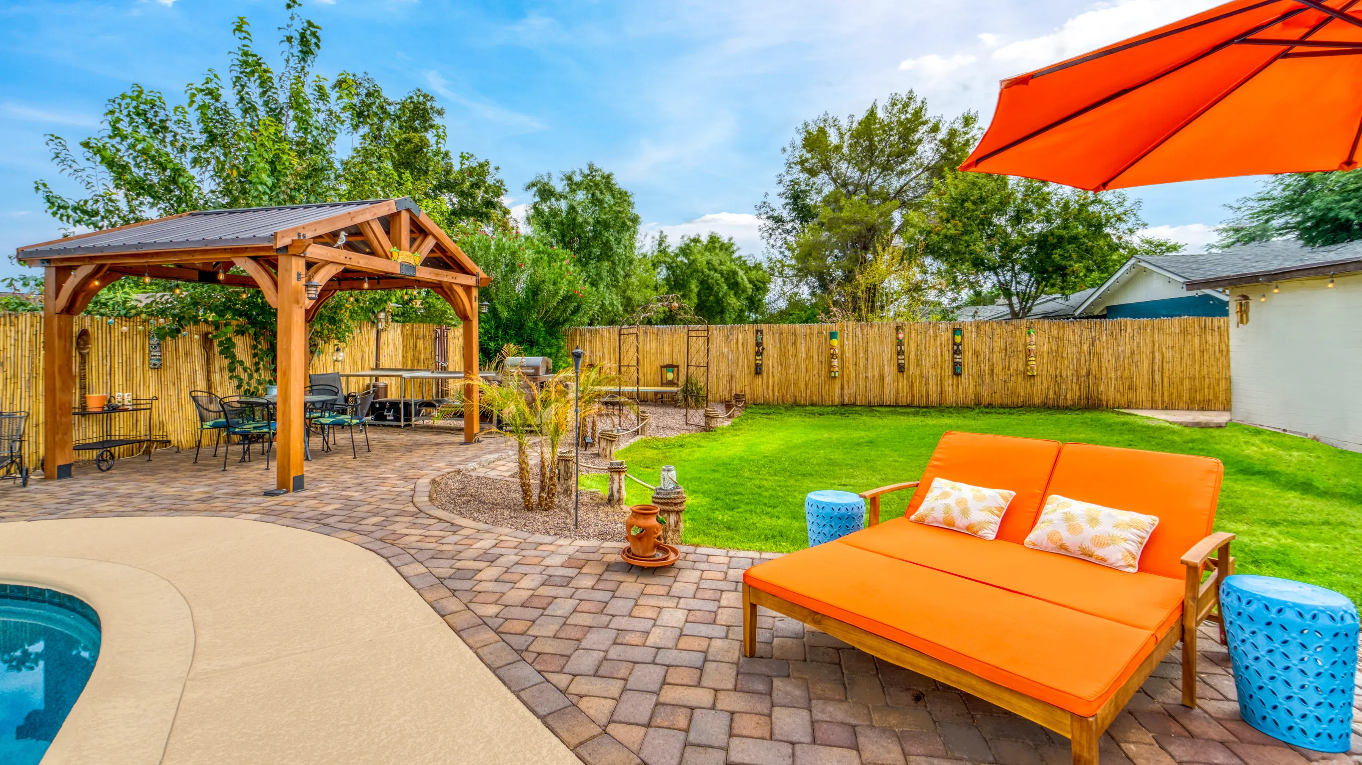 Before ADU construction showing backyard space before building accessory dwelling unit